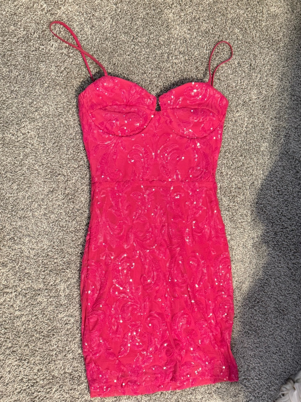 Windsor Hot Pink Sequin Mini Dress